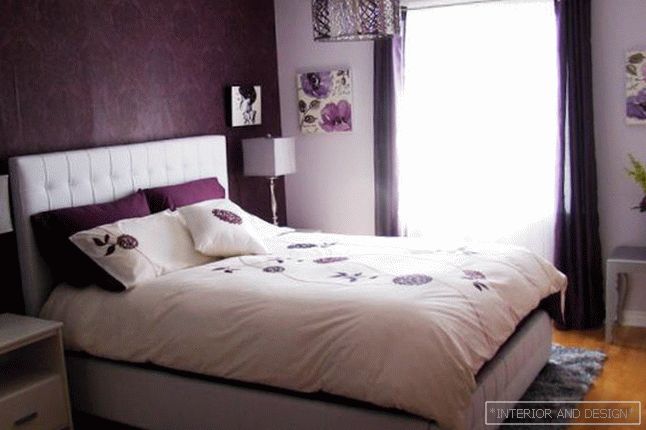 Спална соба во розови и виолетови нијанси - фото 3