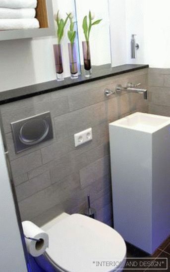 Тоалет дизајн 1,5 квадратни. м 2