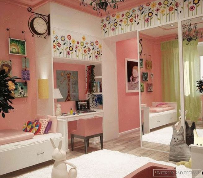 Розова соба за девојка од 10 години