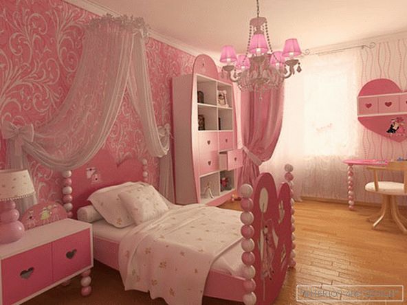 Розова спална соба дизајн
