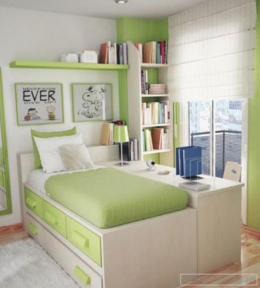 Зелена спална соба