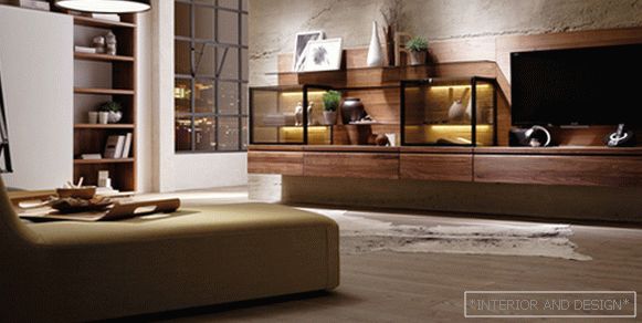 Мебел за дневна соба во модерен стил (мансарда) - 3