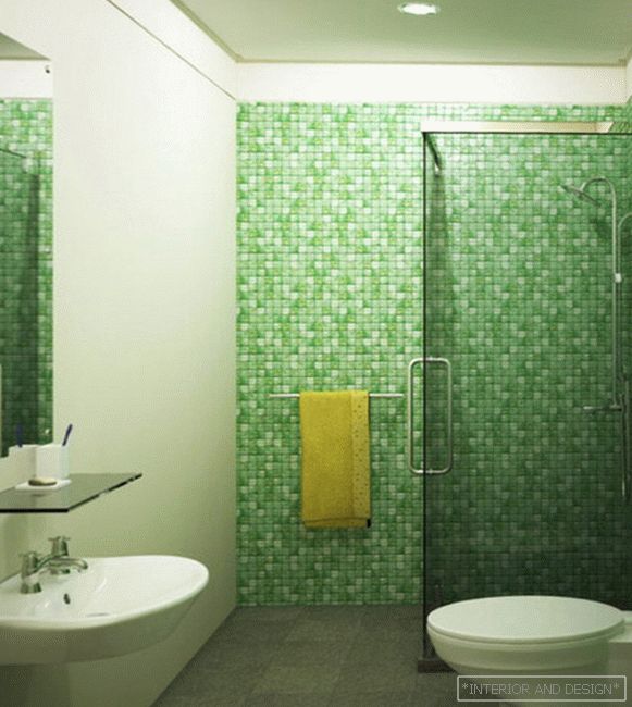 Плочка зелена во внатрешноста на бања - 5
