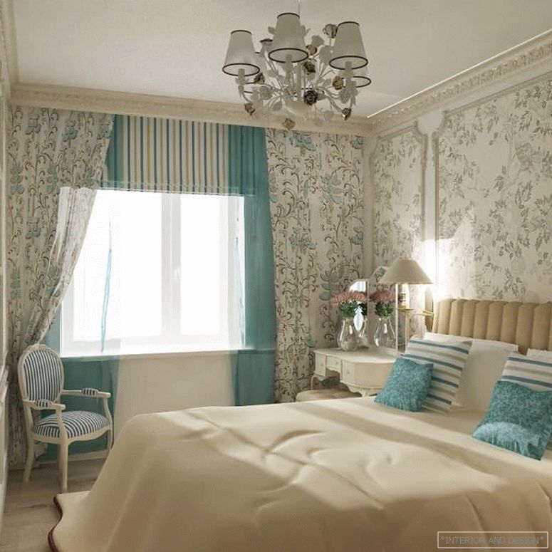 Завеси за спалната соба во стилот на Прованса 9