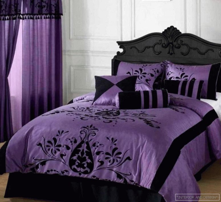 Пурпурни завеси за спална соба 2