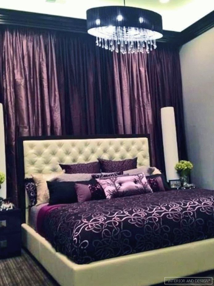 Пурпурни завеси за спалната соба 3